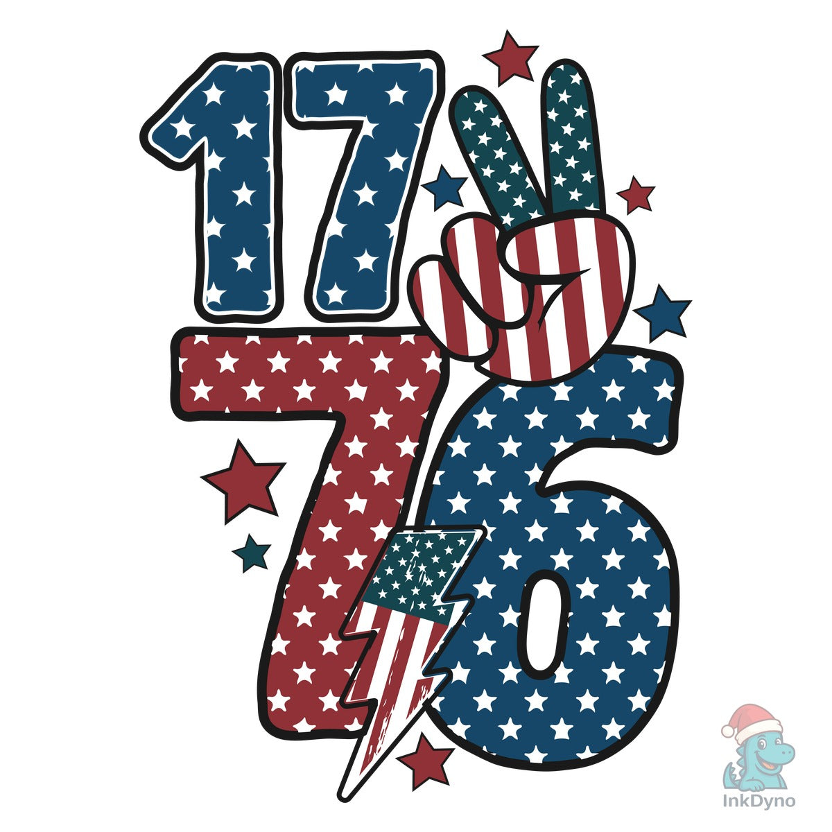 1776 America Retro T Shirt Design