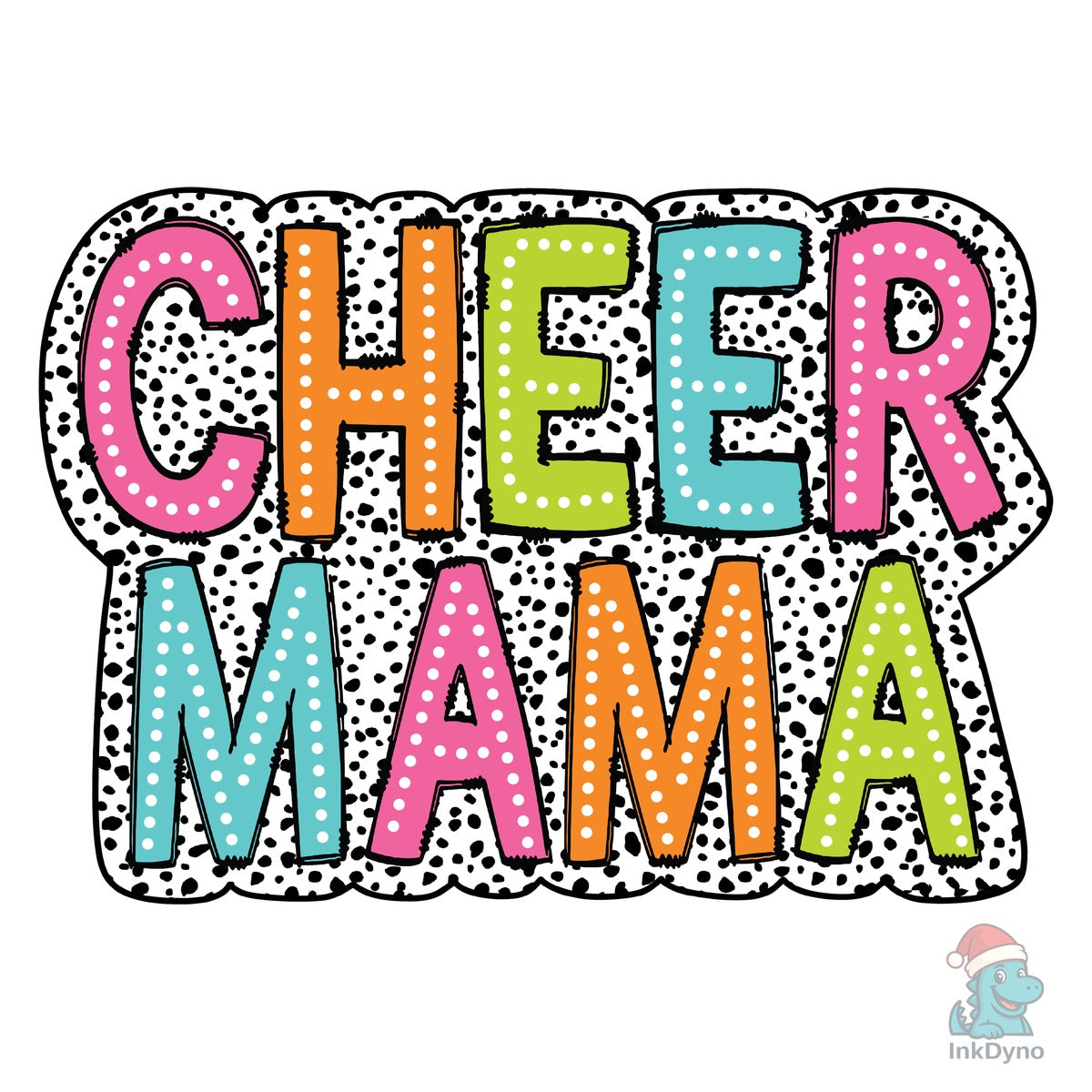 Cheer Mama Dalmatian Dots Doodle Mom