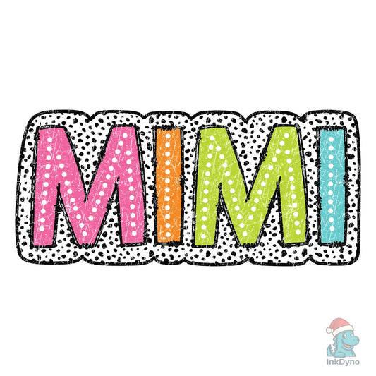 Mimi Dalmatian Dots Bright Doodle - DTF Transfer