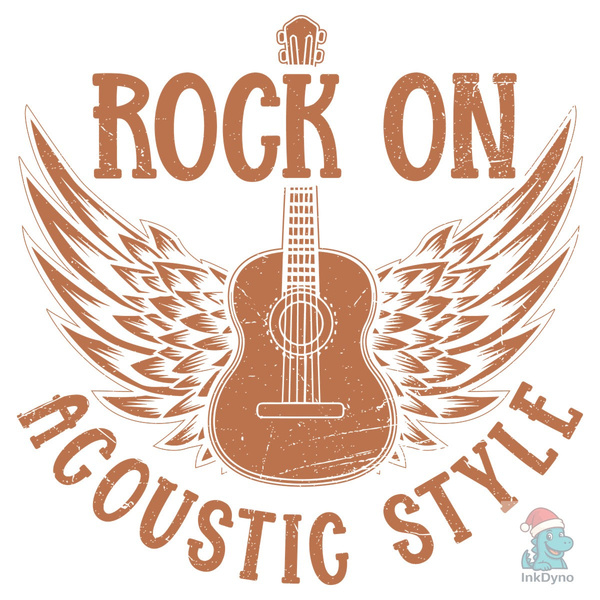 Rock on Guitar T-shirt Design