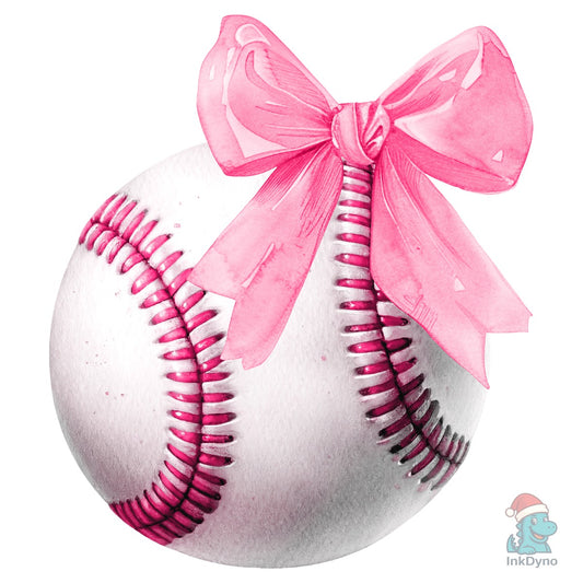 Coquette Bow Baseball Baseball - DTF Transfer