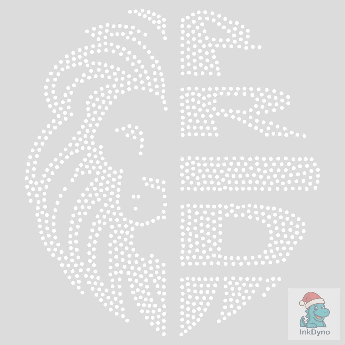 Pride Lion Rhinestone Template Design