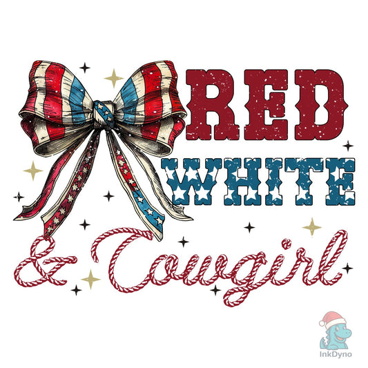 Red White & Cowgirl 4th of July - DTF Transfer