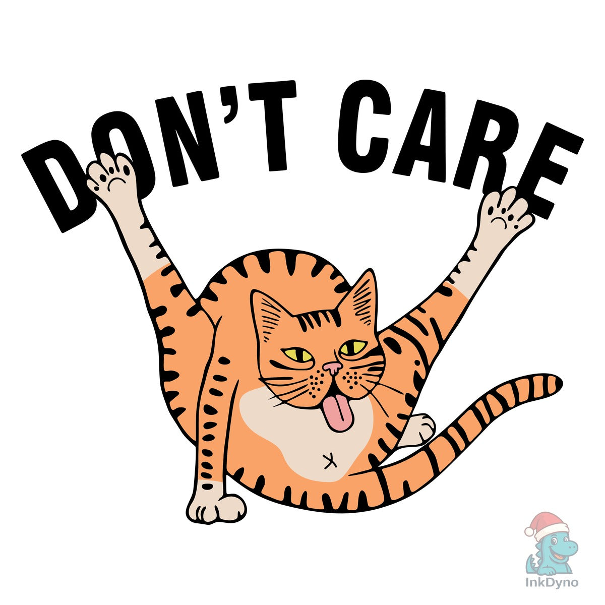 Don't Care Sarcastic Cat Licking Butt