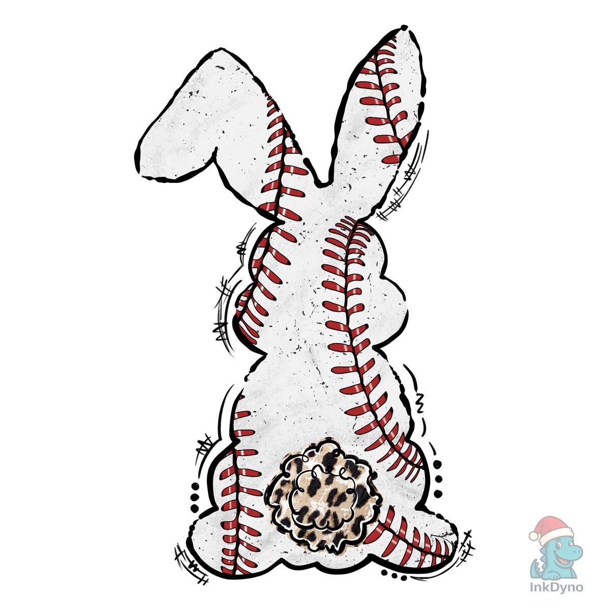 Easter Bunny Baseball Sublimation Doodle