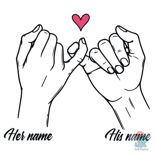 Holding Hands Couple Pinky Promise - DTF Transfer