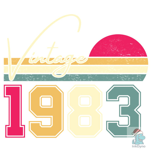 Vintage Classic Born in 1983 Birthday - DTF Transfer