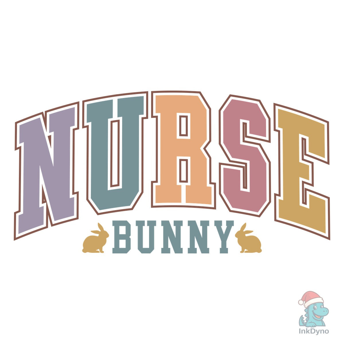 Easter Nurse Bunny Retro Varsity