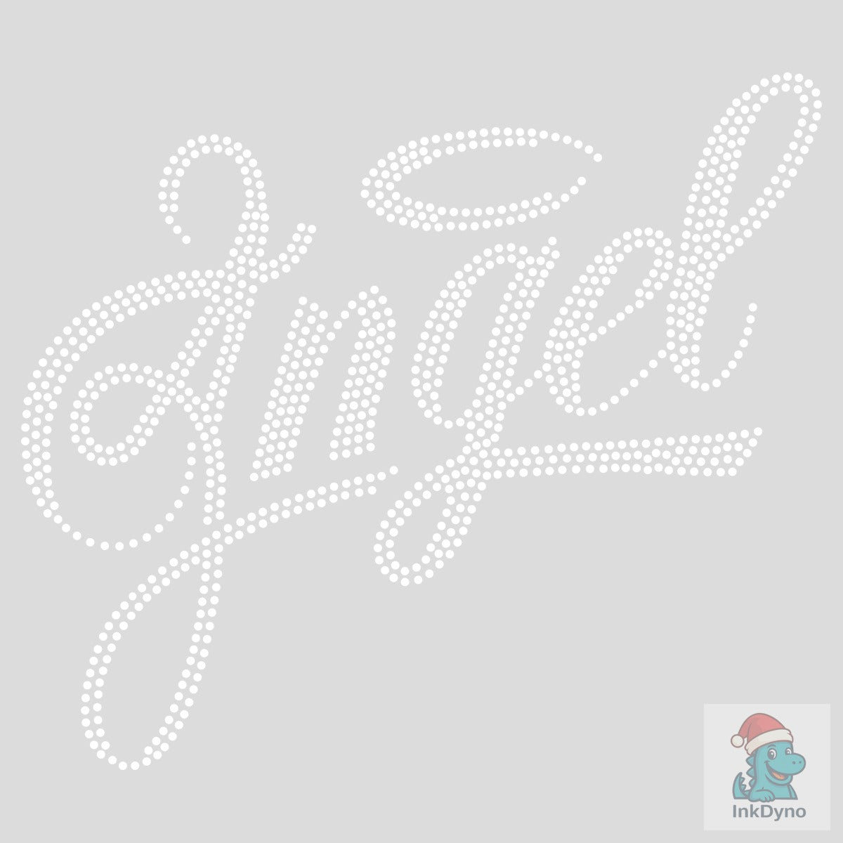 Rhinestone Design Angel Typography