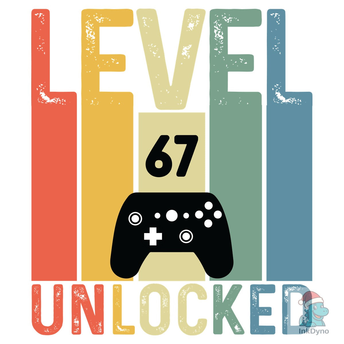 Gaming Level 67 Unlocked T-shirt Design