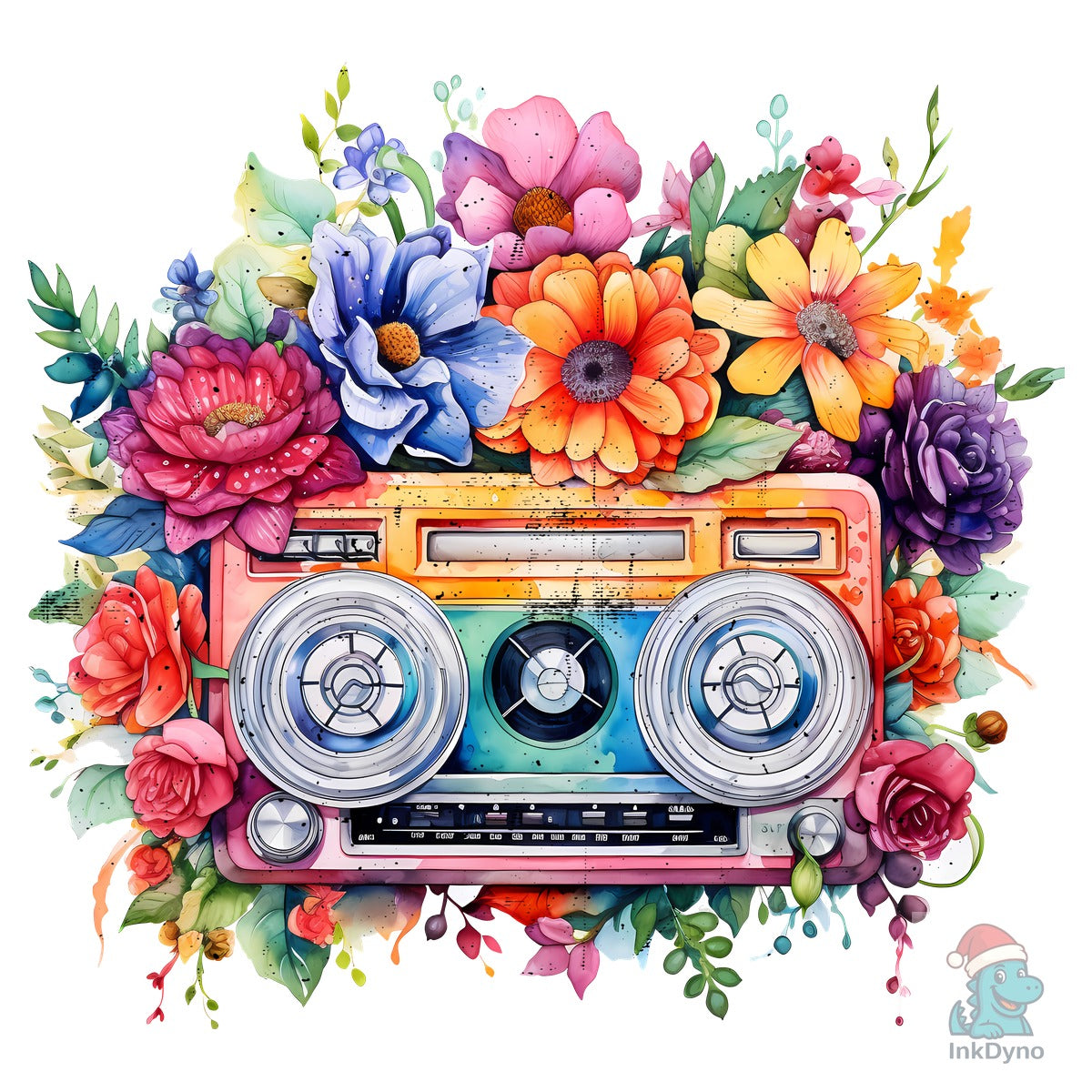 Autism Awareness Floral Boombox