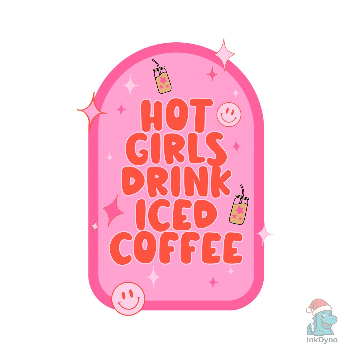 Retro Iced Coffee Glass Decal