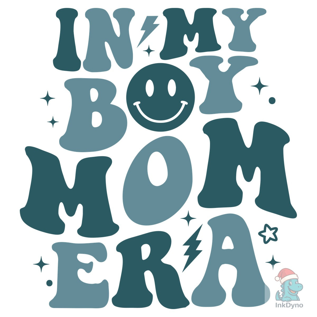 Retro In My Boy Mom Smiley Design