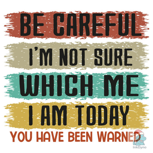 Be Careful I'm Not Sure Which Me I Am to - DTF Transfer