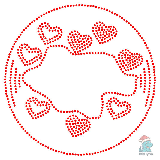 Valentine's Day Rhinestone - DTF Transfer