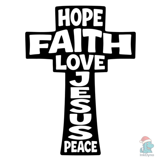 Hope Faith Love Jesus Peace - DTF Transfer