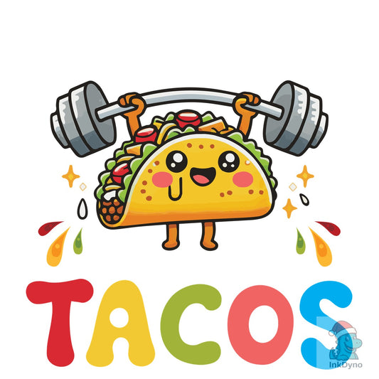 I Workout so I Can Eat Tacos Vector - DTF Transfer