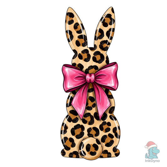 Leopard Print Coquette Easter Bunny - DTF Transfer