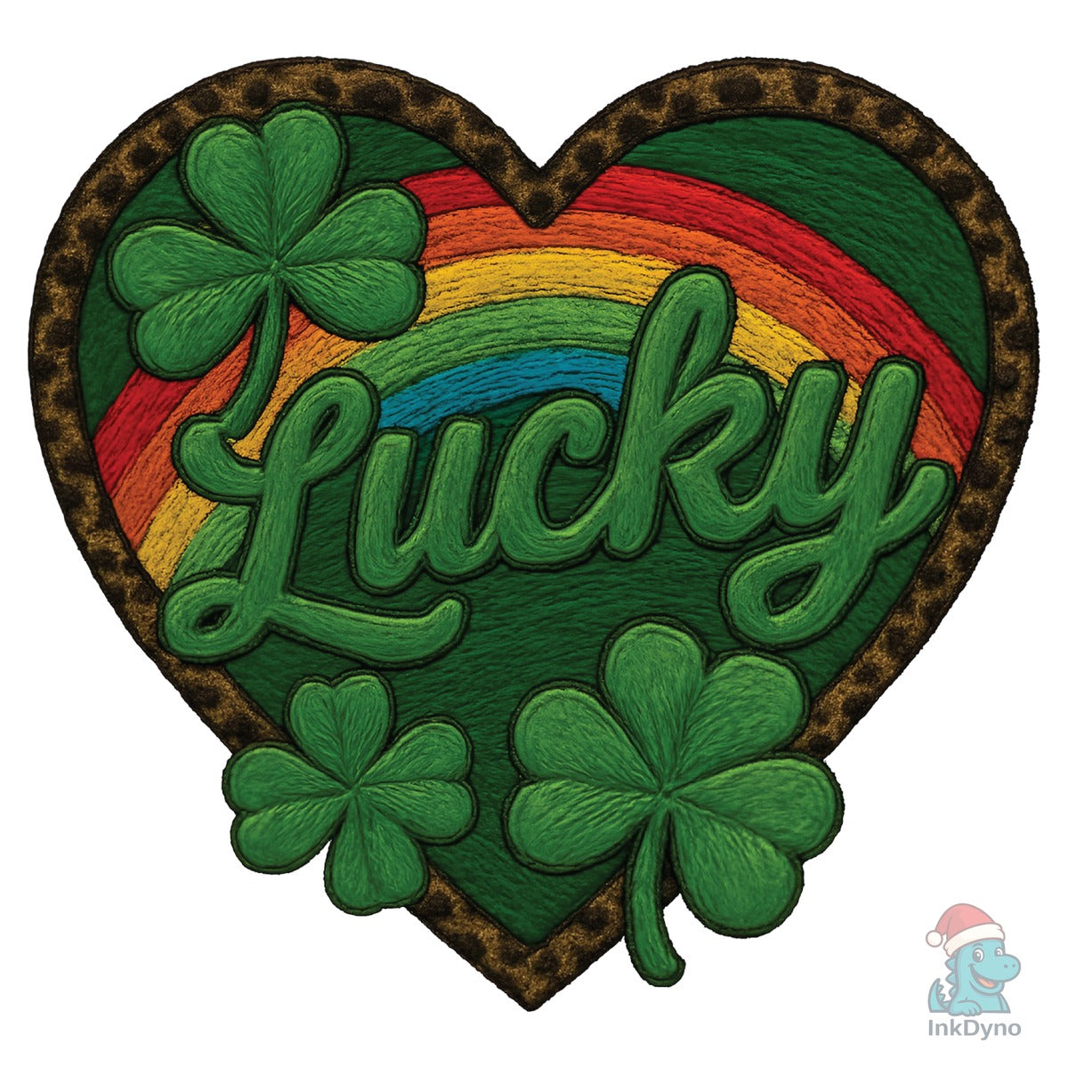 Lucky Heart with Leopard Sublimation
