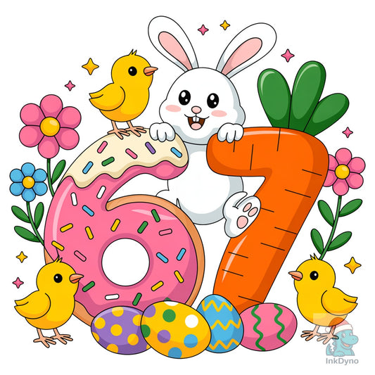 Happy Easter Day 67 Bunny Six Seven - DTF Transfer