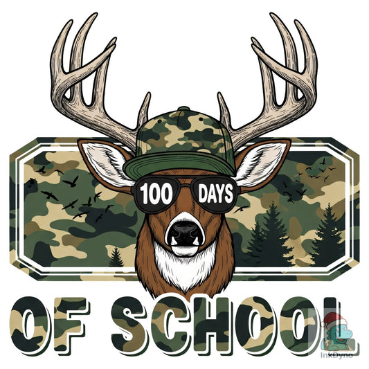 Camo Bucked' 100 Days of School - DTF Transfer