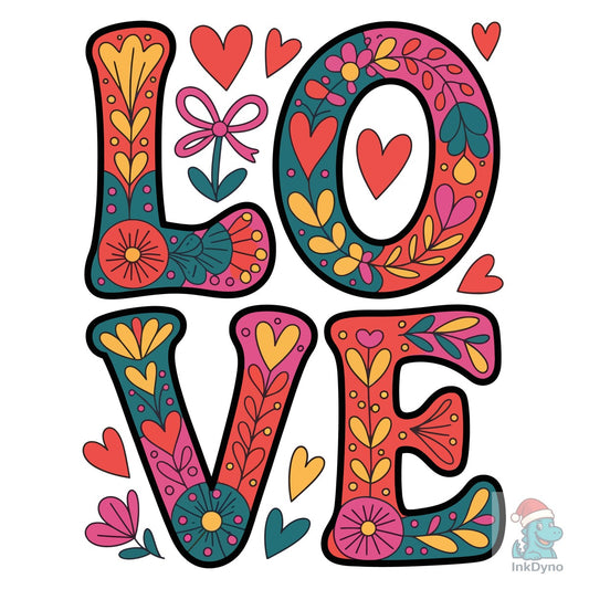 Colorful Love Vibes - DTF Transfer