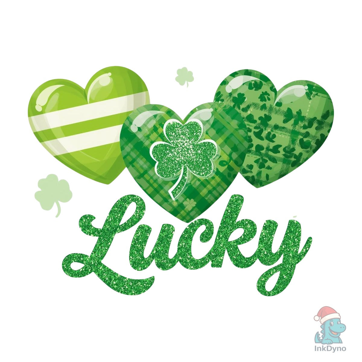 Lucky Shamrock Heart Charm Love