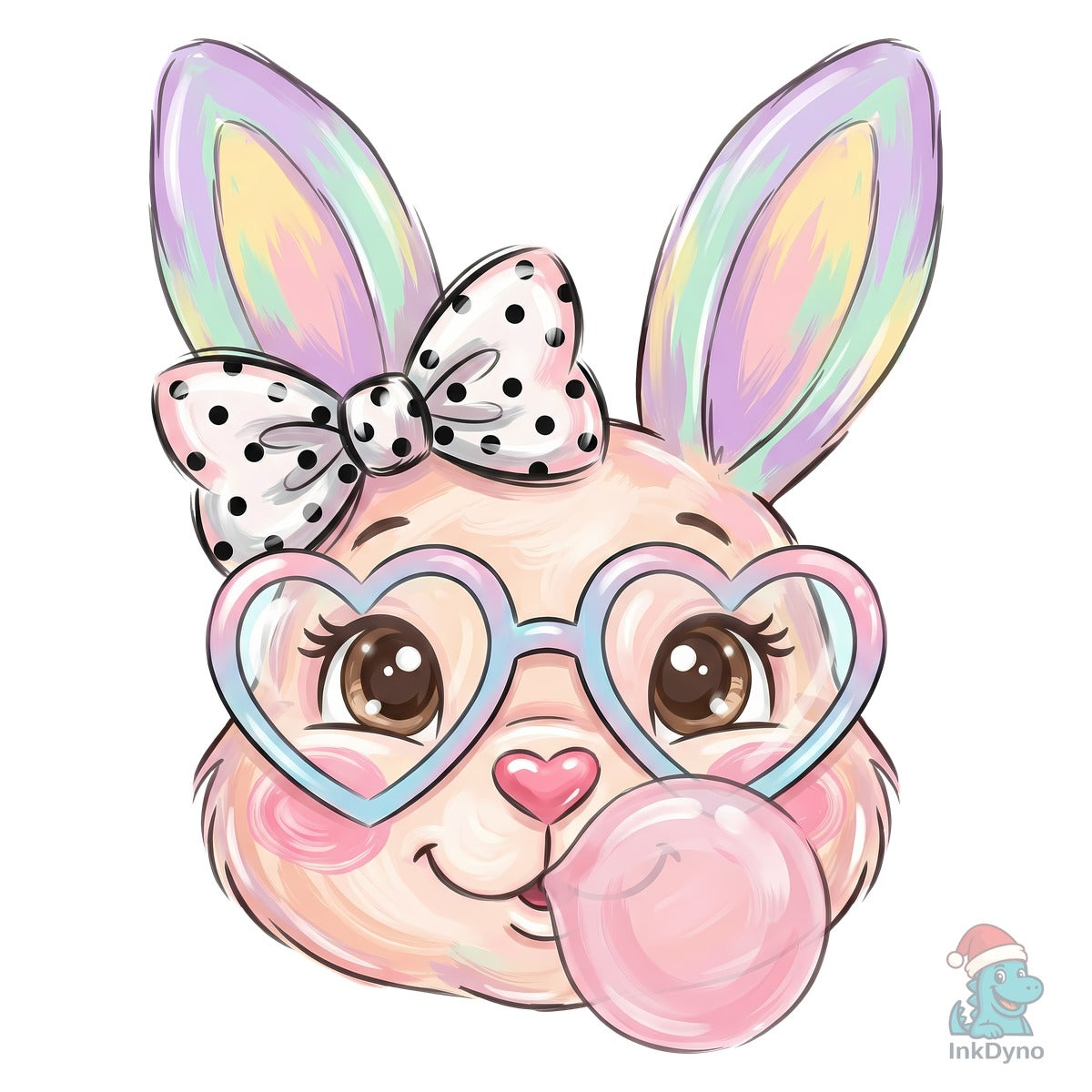 Cute Easter Bunny Heart Glasses