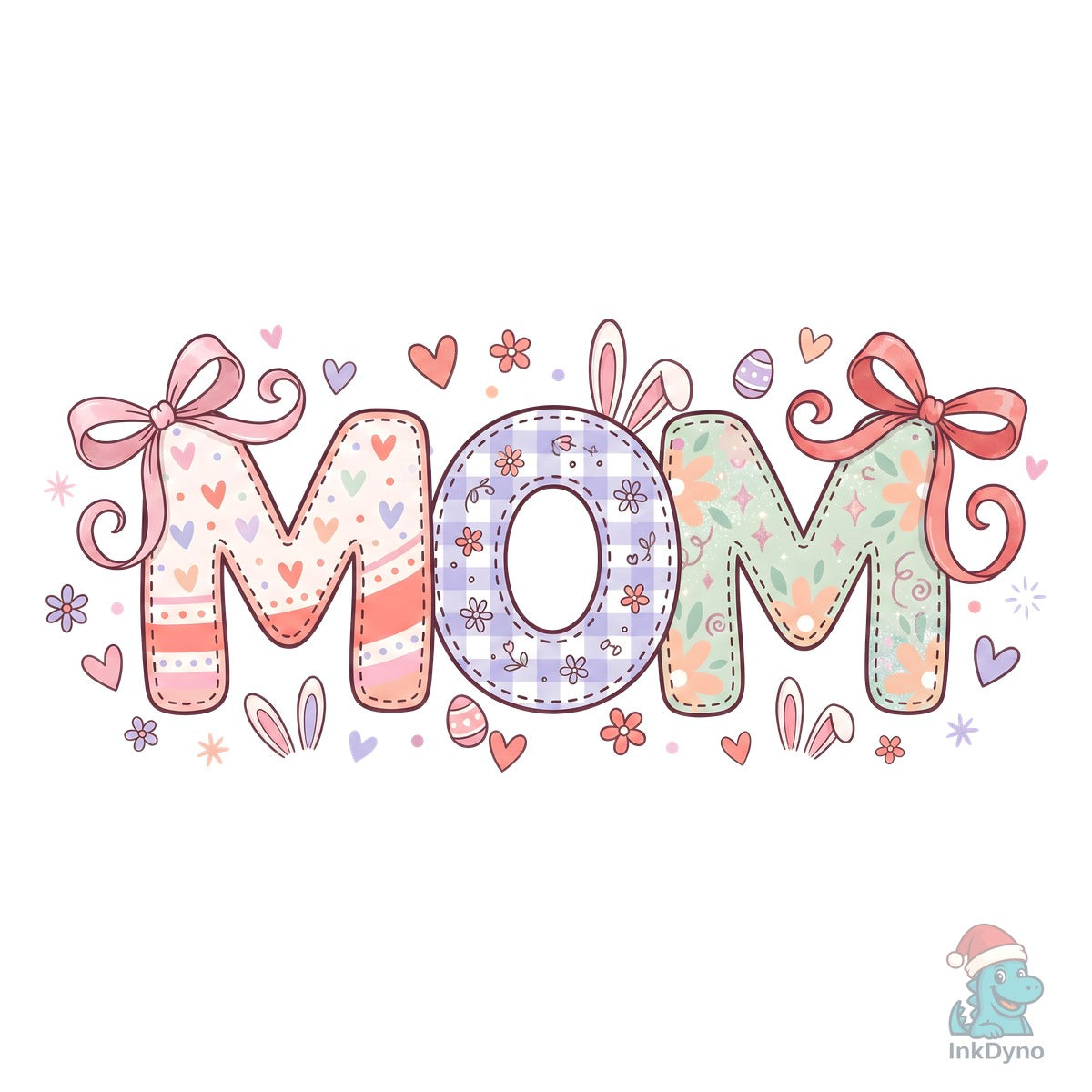 Cute Easter Mom Floral Bunny