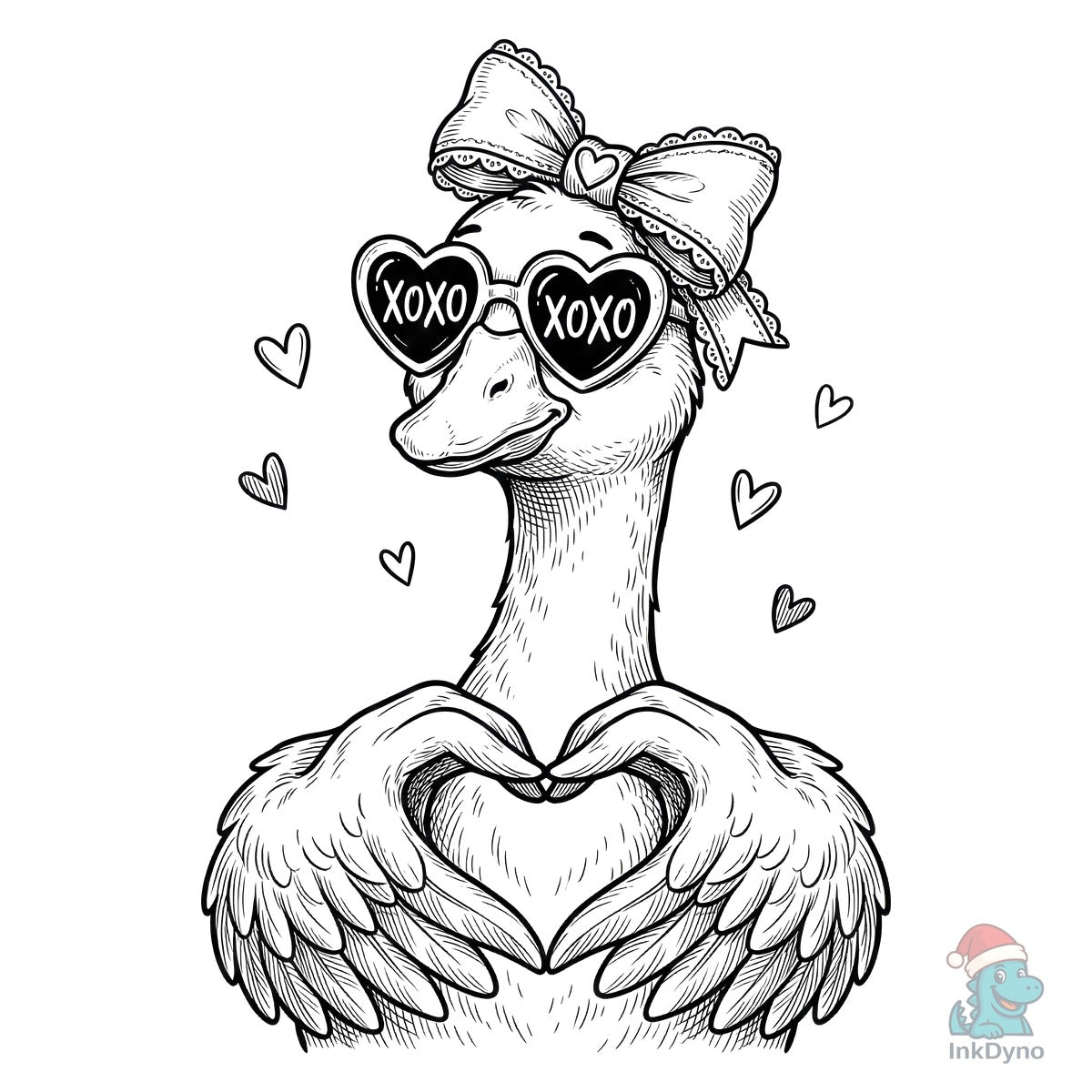 Cute Goose Love XOXO Valentine