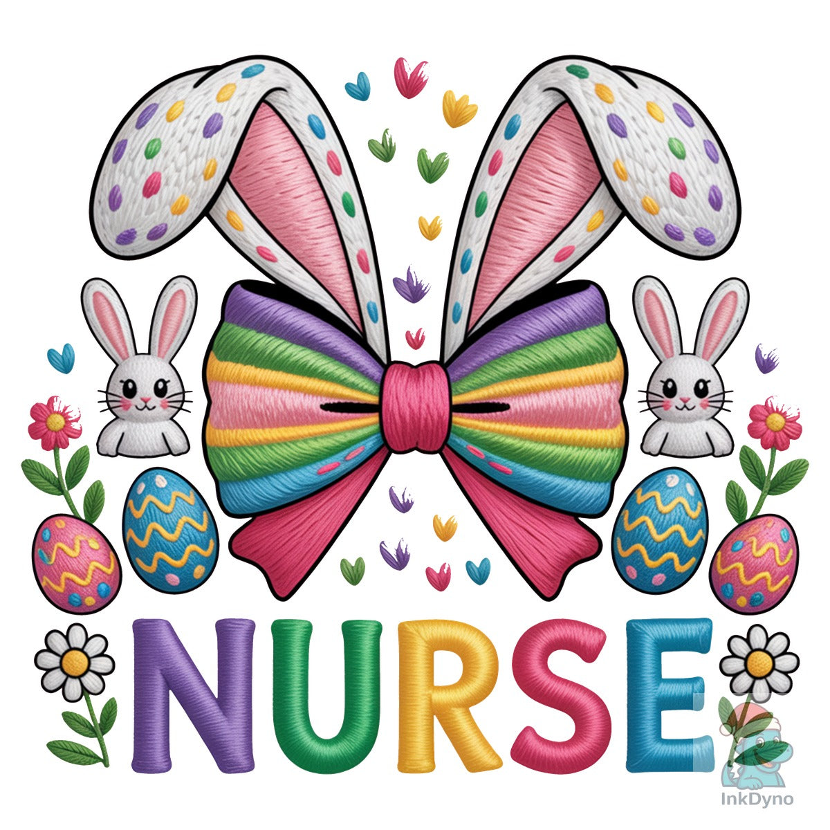 Faux Yarn Easter Nurse Retro Sublim