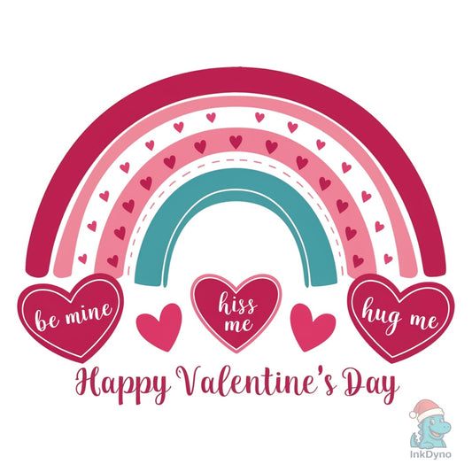 Happy Valentine's Day Rainbow - DTF Transfer