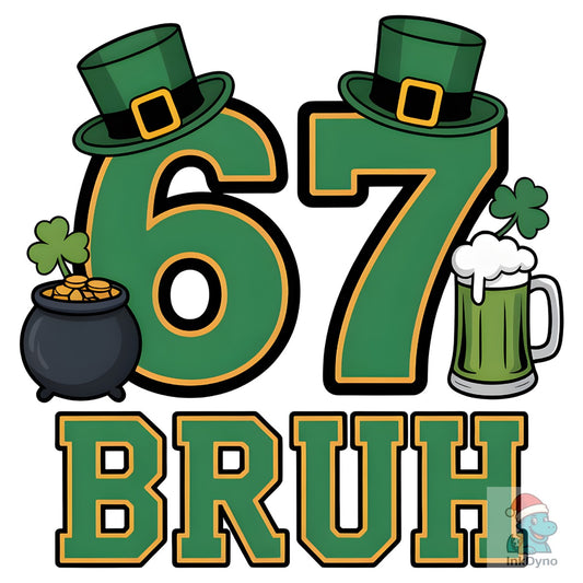 67 Bruh St Patrick's Day Irish Beer - DTF Transfer