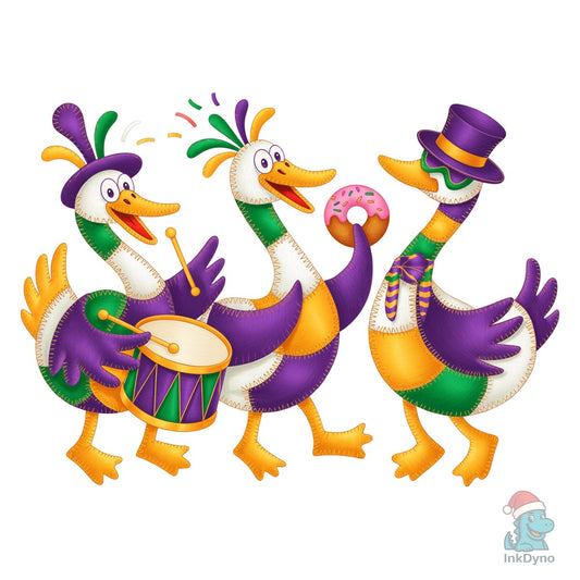 Mardi Gras Goose Sublimation Mardi G - DTF Transfer