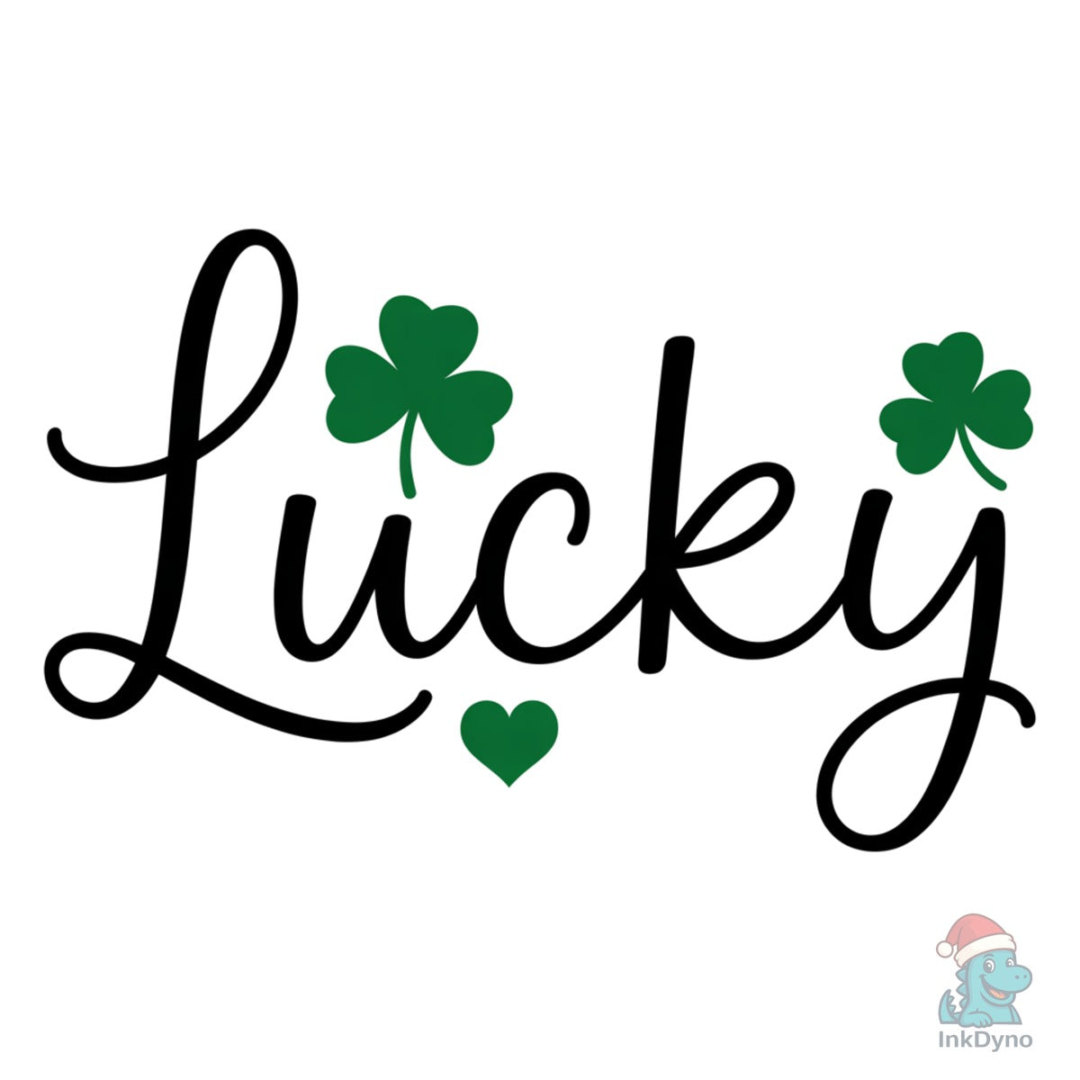 Shamrock Heart Minimal St Patrick's