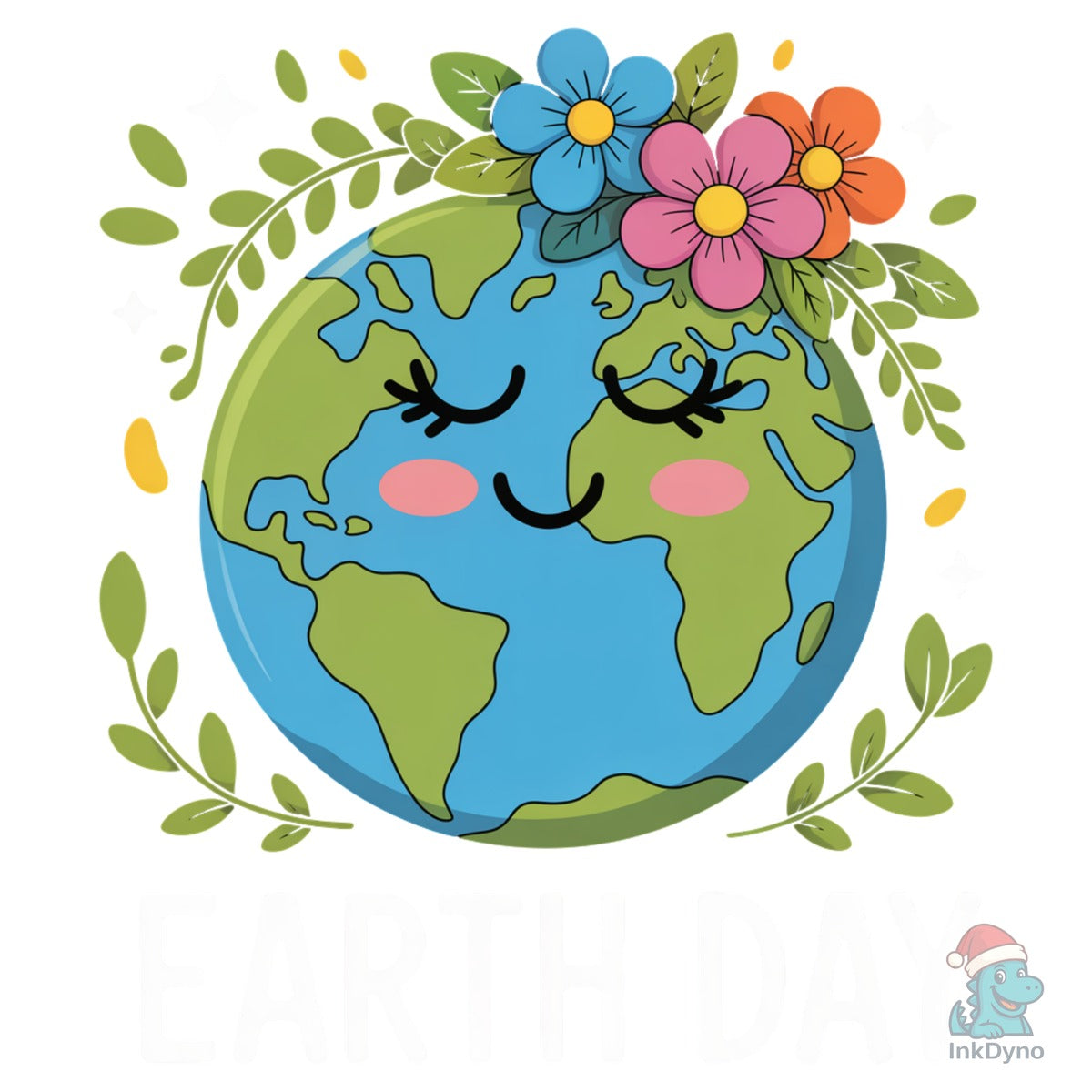 Cute Earth Day Floral Earth Tee