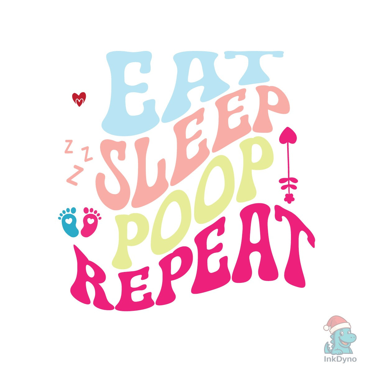 Eat Sleep Poop Repeat Baby T-shirt