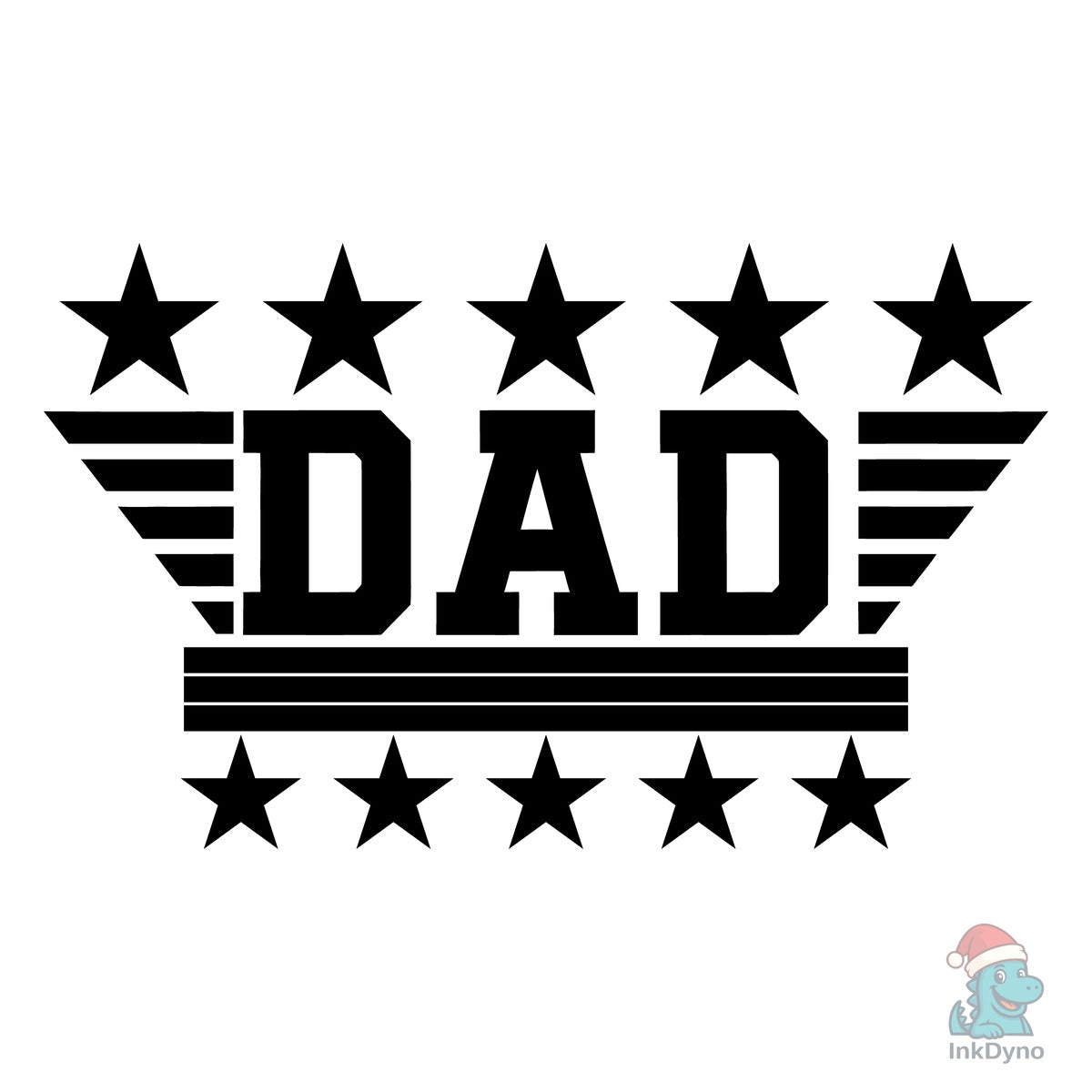 Five-Star Bold Dad Emblem
