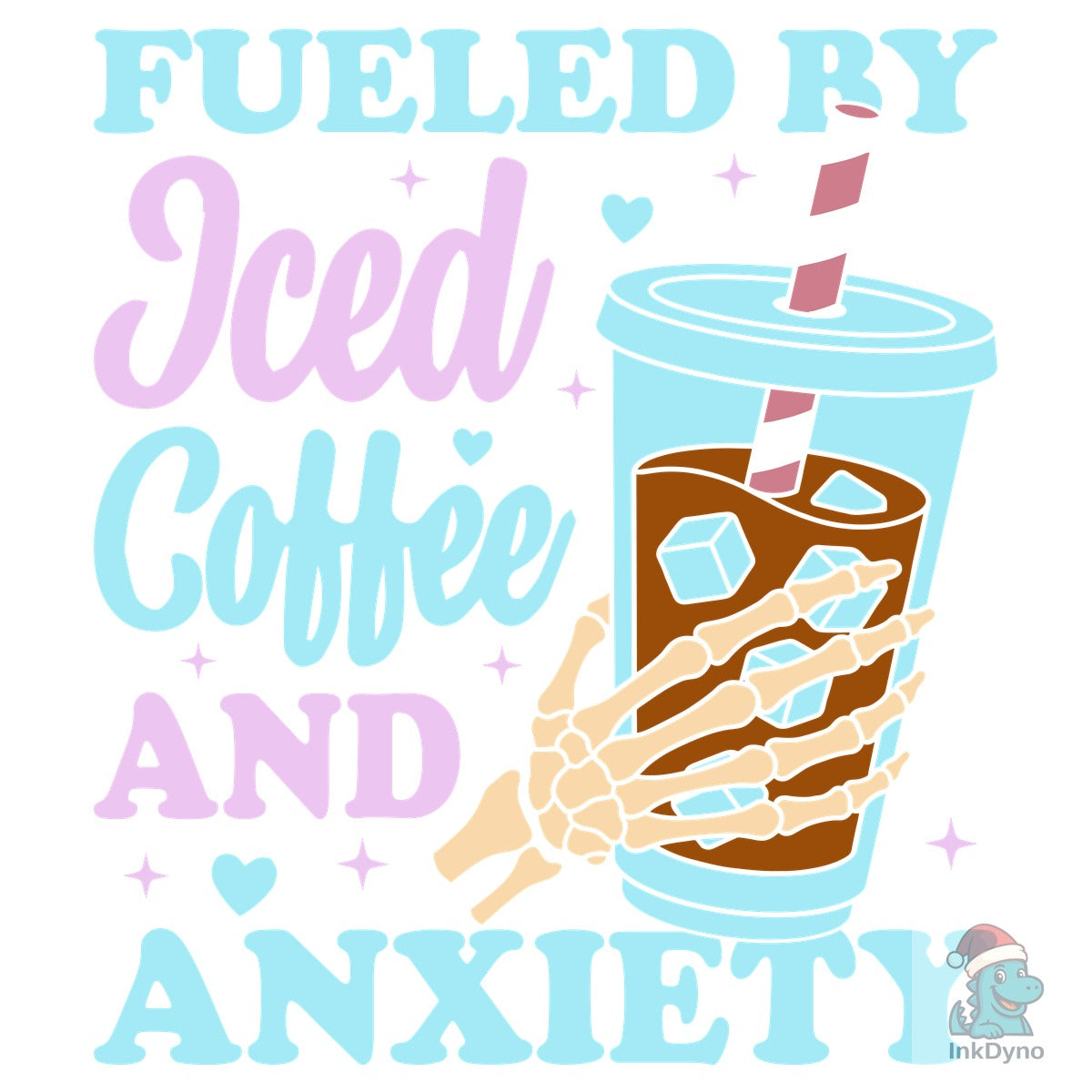 Fueled by Iced Coffee Anxiety T-Shirt