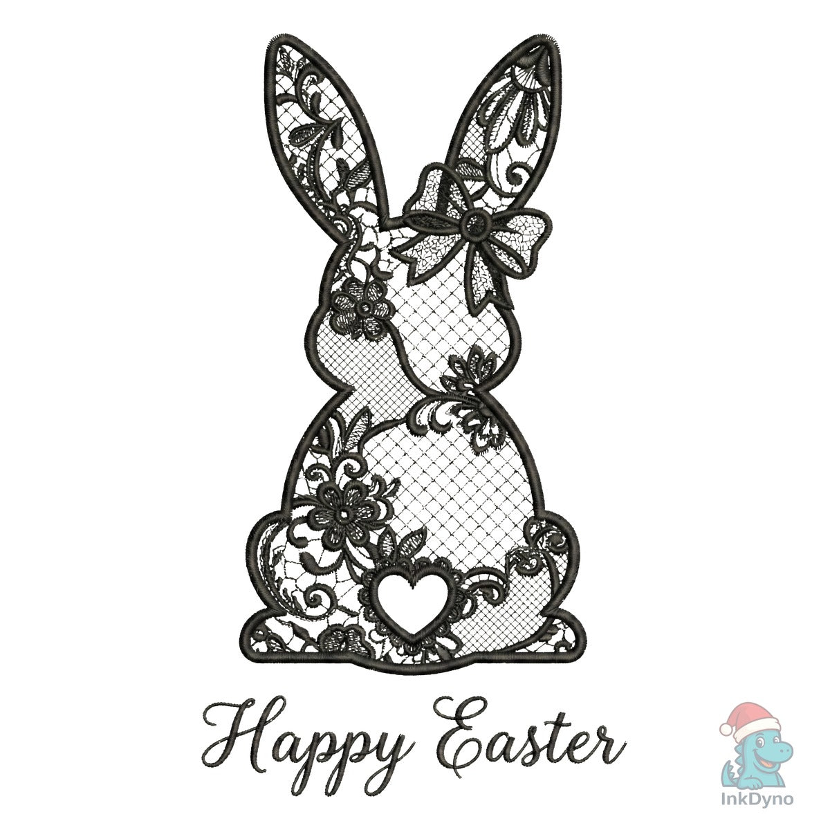 Elegant Lace Easter Bunny Sublimation