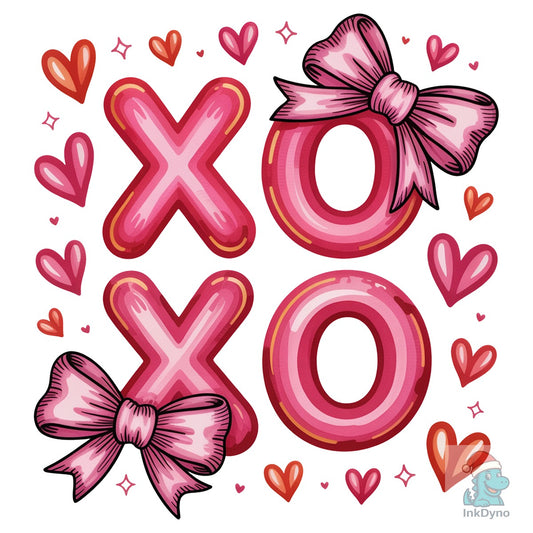 Coquette Valentines XOXO Xoxo Bow - DTF Transfer