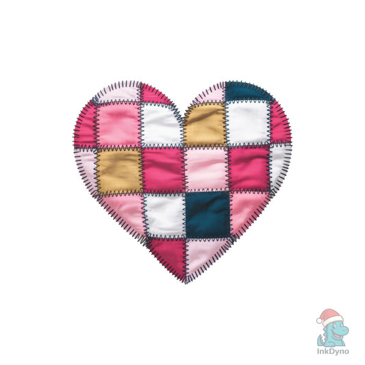 Patchwork Heart Valentine's Day - DTF Transfer
