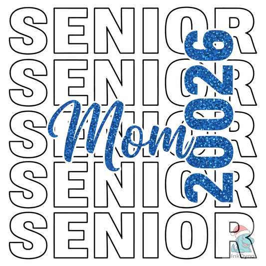 Blue Glitter Senior Mom 2026 - DTF Transfer