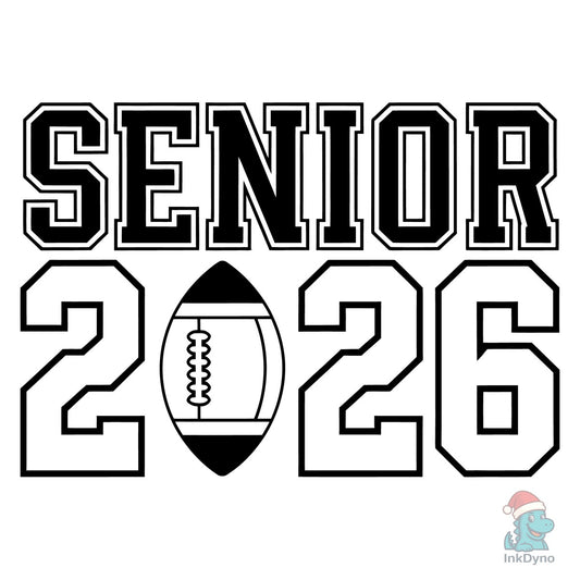 Senior 2026 Football Outline Design - DTF Transfer