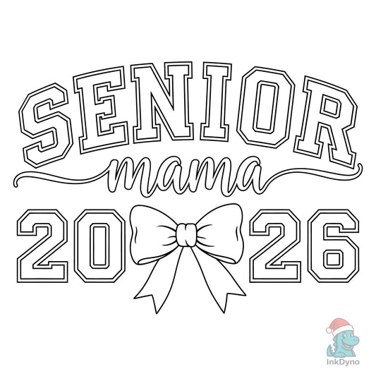 Elegant Senior Mama Bow Graphic - DTF Transfer