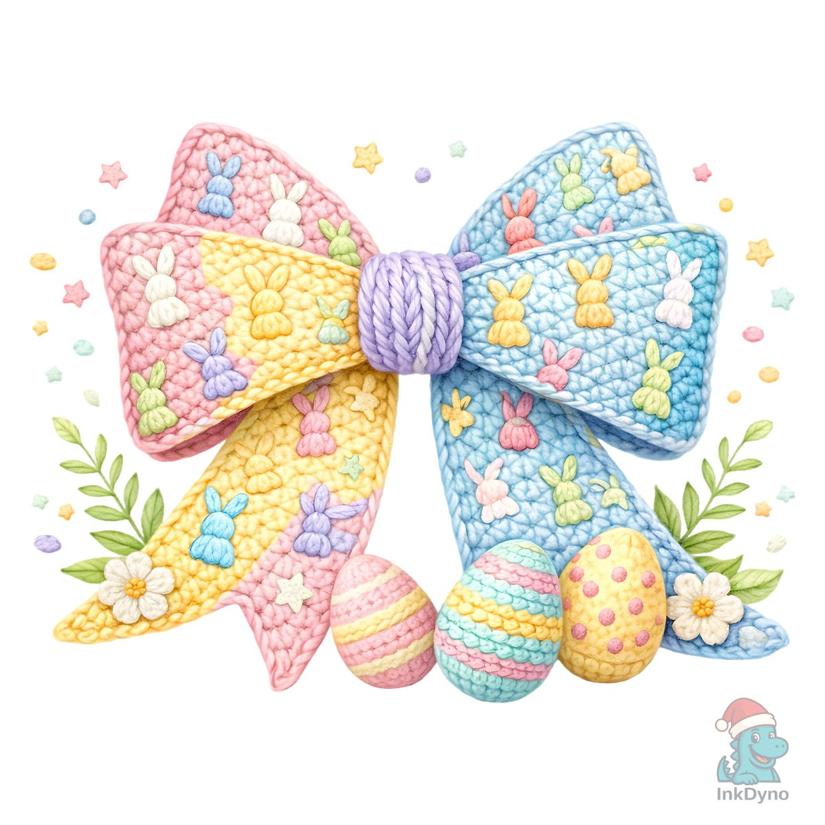 Faux Yarn Bunny Bow