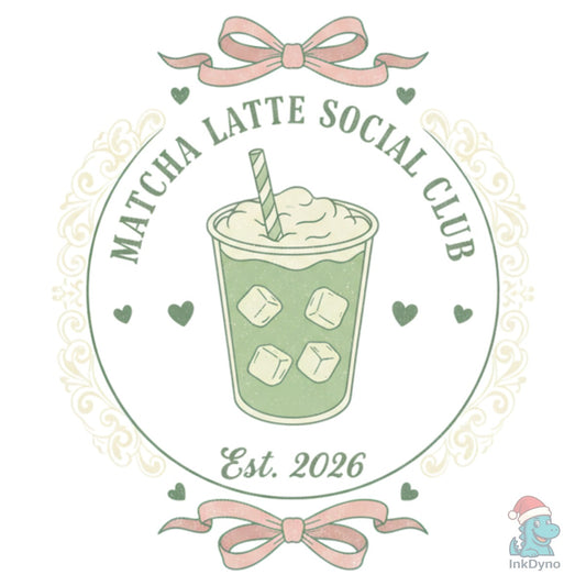Ice Matcha Latte Social Club - DTF Transfer