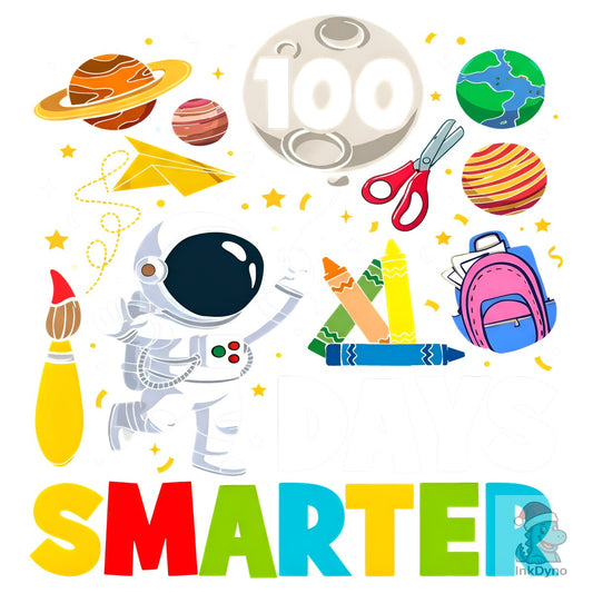 100 Days Smarter Astronaut School - DTF Transfer