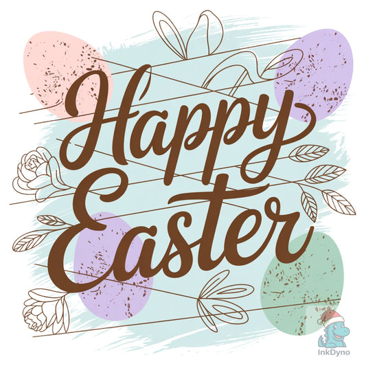 Happy Easter Watercolor Lettering - DTF Transfer