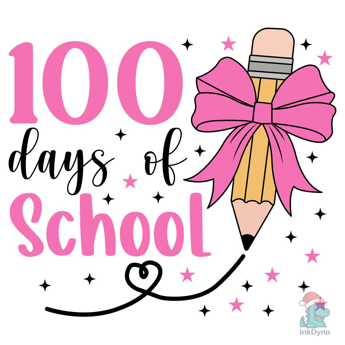 Pencil Coquette Bow 100 Days of
